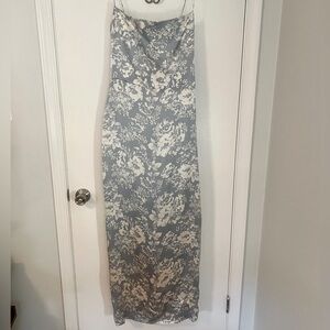 Reformation Frankie Silk Dress in Porcelain